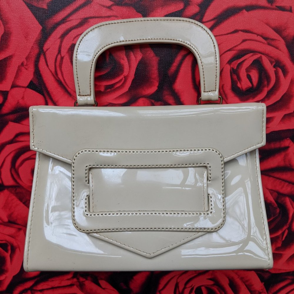 Vintage Kent Cream Patent Leather Purse